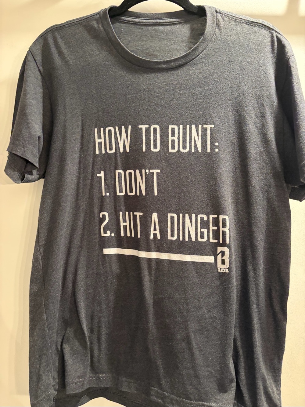 Men's Short Sleeve Graphic Tee in Heather Gray - 'How to Bunt'